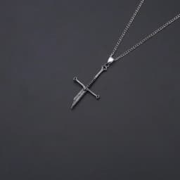 Vintage Narsil Broken Sword Necklace For Men Women Moveis Jewelry Cosplay Cool Punk Sword Pendant Necklace Accessories Gift