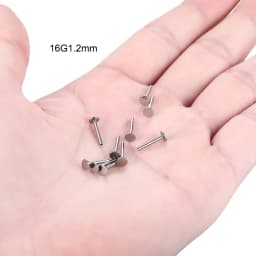 10Pcs/50Pcs G23 Titanium Labret Barbell Parts for Lip Piercing Earring Stud Internally Threaded Piercing Replacement Accessories