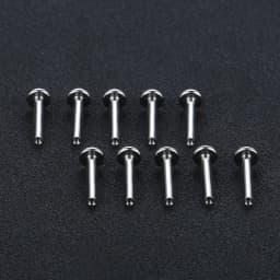 10Pcs/50Pcs G23 Titanium Labret Barbell Parts for Lip Piercing Earring Stud Internally Threaded Piercing Replacement Accessories