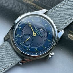 Spot goods NEW Pierre Paulin Jumping Hour Men Watch Salmon Dial Automatic St17 Mechanical Watch Vintage Bonklip bracelet