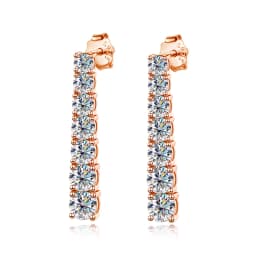 KNOBSPIN D VVS1 Moissanite Pandent Earrings for Woman Wedding Jewely with GRA s925 Sterling Sliver Plated 18k White Gold Earring