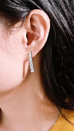KNOBSPIN D VVS1 Moissanite Pandent Earrings for Woman Wedding Jewely with GRA s925 Sterling Sliver Plated 18k White Gold Earring