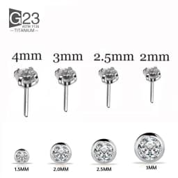 10pcs G23 Titanium Labret Piercing 16G Lip Ring Crystal Lip Piercing Tragus Earring Cartilage Stud Body Pircing Jewelry