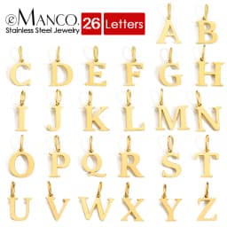 EMANCO Initial Alphabet Pendant Stainless Steel Charms for Making Necklace Minimalism Accessories Women's Jewelry Wholesale
