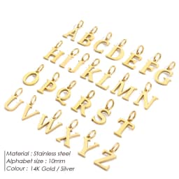 EMANCO Initial Alphabet Pendant Stainless Steel Charms for Making Necklace Minimalism Accessories Women's Jewelry Wholesale