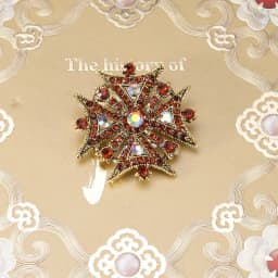 Baroque Vintage Cross Pearl Rhinestone Brooches Pins For Women Lady Luxury Exquitsite Badges Retro Wedding Party Corsage Brooch