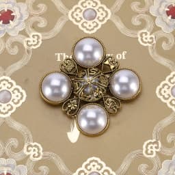 Baroque Vintage Cross Pearl Rhinestone Brooches Pins For Women Lady Luxury Exquitsite Badges Retro Wedding Party Corsage Brooch