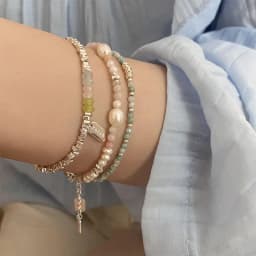 Minar 2026 Summer Colorful Crystal Irregular Pearl Beaded Bracelet for Women Silver Color Beads Coin Elastic Charm Bracelets