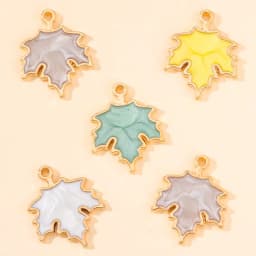 10Pcs 4 Colors New Enamel Maple Leaf Charm 19*24mm Pendant For DIY Necklace Earrings Keychain Jewelry Findings Making Wholesale