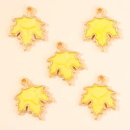 10Pcs 4 Colors New Enamel Maple Leaf Charm 19*24mm Pendant For DIY Necklace Earrings Keychain Jewelry Findings Making Wholesale