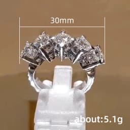 Huitan Brilliant 5 Round Cubic Zirconia Design Women's Rings for Engagement Wedding Luxury Silver Color Band New Trendy Jewelry