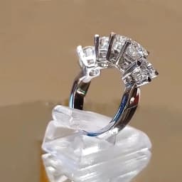 Huitan Brilliant 5 Round Cubic Zirconia Design Women's Rings for Engagement Wedding Luxury Silver Color Band New Trendy Jewelry