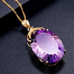 Fashion Income Water Drop Carat Swiss Queen Necklace European and American Queen Crown Jewelry Pendant Gift Goddess