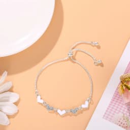Korean New Luxury Crystal Flower Cubic Zirconia Pendant Bracelet Women Round Butterfly Shiny Rhinestone Bangle Jewelry
