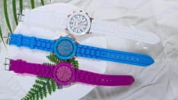 Famous Brand Geneva Ladies Fashion Watch Male and Female Student Silicone Quartz WristWatch Clock Wholesale Relogio Feminino