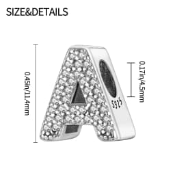 Fit Qikaola Bracelets Charms Plata De Ley 925 Silver 26 Alphabet Letters Charms Beads For Women Fine DIY Birthday Jewelry Gifts