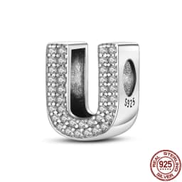 Fit Qikaola Bracelets Charms Plata De Ley 925 Silver 26 Alphabet Letters Charms Beads For Women Fine DIY Birthday Jewelry Gifts