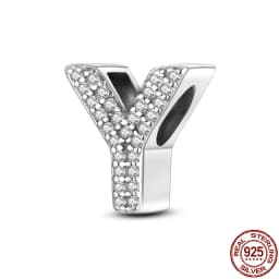 Fit Qikaola Bracelets Charms Plata De Ley 925 Silver 26 Alphabet Letters Charms Beads For Women Fine DIY Birthday Jewelry Gifts