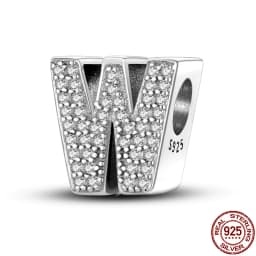 Fit Qikaola Bracelets Charms Plata De Ley 925 Silver 26 Alphabet Letters Charms Beads For Women Fine DIY Birthday Jewelry Gifts