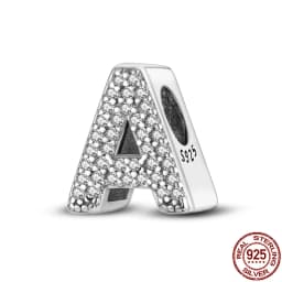Fit Qikaola Bracelets Charms Plata De Ley 925 Silver 26 Alphabet Letters Charms Beads For Women Fine DIY Birthday Jewelry Gifts