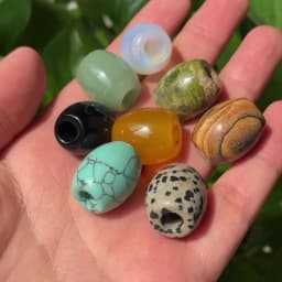 1pcs Natural Stone Turquoise Wood Jasper Opal 16x18mm Big Hole Oval Shape Loose Beads For Crafts DIY Jewelry Making Necklace