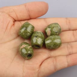 1pcs Natural Stone Turquoise Wood Jasper Opal 16x18mm Big Hole Oval Shape Loose Beads For Crafts DIY Jewelry Making Necklace