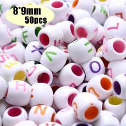 Colorful Pony Beads Fashion Big Hole Beads Kids DIY Bracelet Necklace Making HandCrafts Girls Hair Beads Wholesale