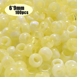 Colorful Pony Beads Fashion Big Hole Beads Kids DIY Bracelet Necklace Making HandCrafts Girls Hair Beads Wholesale