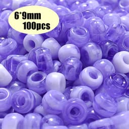 Colorful Pony Beads Fashion Big Hole Beads Kids DIY Bracelet Necklace Making HandCrafts Girls Hair Beads Wholesale