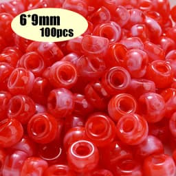 Colorful Pony Beads Fashion Big Hole Beads Kids DIY Bracelet Necklace Making HandCrafts Girls Hair Beads Wholesale