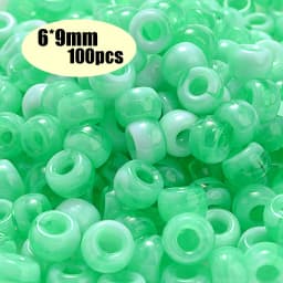 Colorful Pony Beads Fashion Big Hole Beads Kids DIY Bracelet Necklace Making HandCrafts Girls Hair Beads Wholesale