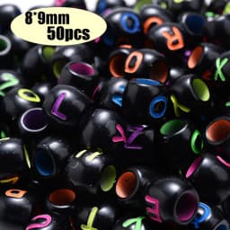 Colorful Pony Beads Fashion Big Hole Beads Kids DIY Bracelet Necklace Making HandCrafts Girls Hair Beads Wholesale