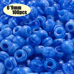 Colorful Pony Beads Fashion Big Hole Beads Kids DIY Bracelet Necklace Making HandCrafts Girls Hair Beads Wholesale