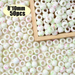 Colorful Pony Beads Fashion Big Hole Beads Kids DIY Bracelet Necklace Making HandCrafts Girls Hair Beads Wholesale