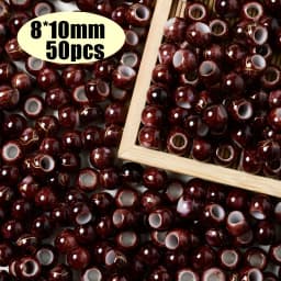 Colorful Pony Beads Fashion Big Hole Beads Kids DIY Bracelet Necklace Making HandCrafts Girls Hair Beads Wholesale