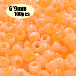 Colorful Pony Beads Fashion Big Hole Beads Kids DIY Bracelet Necklace Making HandCrafts Girls Hair Beads Wholesale