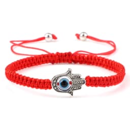New Prayer Hand of Fatima Evil Eye Braided Bracelet Red Black Color Nylon Thread Lucky Couple Bracelet&Bangles Jewelry Men Women