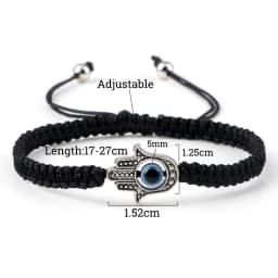 New Prayer Hand of Fatima Evil Eye Braided Bracelet Red Black Color Nylon Thread Lucky Couple Bracelet&Bangles Jewelry Men Women