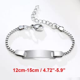 Vnox Custom Engrave Mom Duaghter Son Name Baby Bracelets, Anti Allergy Stainless Steel Baptism Love Gifts, Adjustable Jewelry