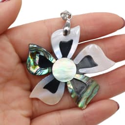 Natural Stone Shell Pendant Exquisite Round Charms For Jewelry Making Charms DIY Necklace Accessory