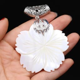 Natural Stone Shell Pendant Exquisite Round Charms For Jewelry Making Charms DIY Necklace Accessory