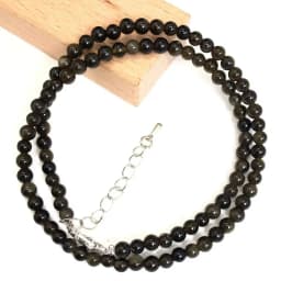 Natural 4mm Crystal Quartz Tourmaline Lapis Lazuli Beads Necklace Garnet Multiple Colors Gifts for Girls Fashion Bracelet Choker
