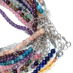Natural 4mm Crystal Quartz Tourmaline Lapis Lazuli Beads Necklace Garnet Multiple Colors Gifts for Girls Fashion Bracelet Choker