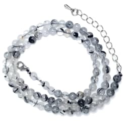 Natural 4mm Crystal Quartz Tourmaline Lapis Lazuli Beads Necklace Garnet Multiple Colors Gifts for Girls Fashion Bracelet Choker
