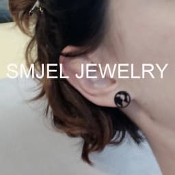 Multiple Black Stainless Steel Stud Earrings for Women Men Simple Volleyball Music Leaf Star Geometric Earings Jewelry Punk Gift