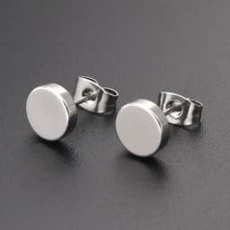 Multiple Black Stainless Steel Stud Earrings for Women Men Simple Volleyball Music Leaf Star Geometric Earings Jewelry Punk Gift