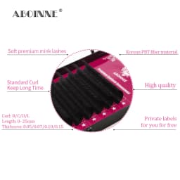 Abonnie 12Rows Faux Lash Individual Eyelash Extension Lashes Maquiagem Cilios for Professionals Soft Natural Eyelash Extension