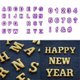 40 Pcs/set Alphabet Cake Molds Figure Plastic Letter Fondant Mold Cookie Cutter Number Cake Mould DIY Baking Decorating Tools
