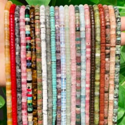 Natural Turquoises Quartz Lapis Lazuli Rondelle Spacer Beads 4*2mm Flat Round Disc Stone Beads for Jewelry DIY Making Bracelet