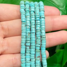 Natural Turquoises Quartz Lapis Lazuli Rondelle Spacer Beads 4*2mm Flat Round Disc Stone Beads for Jewelry DIY Making Bracelet